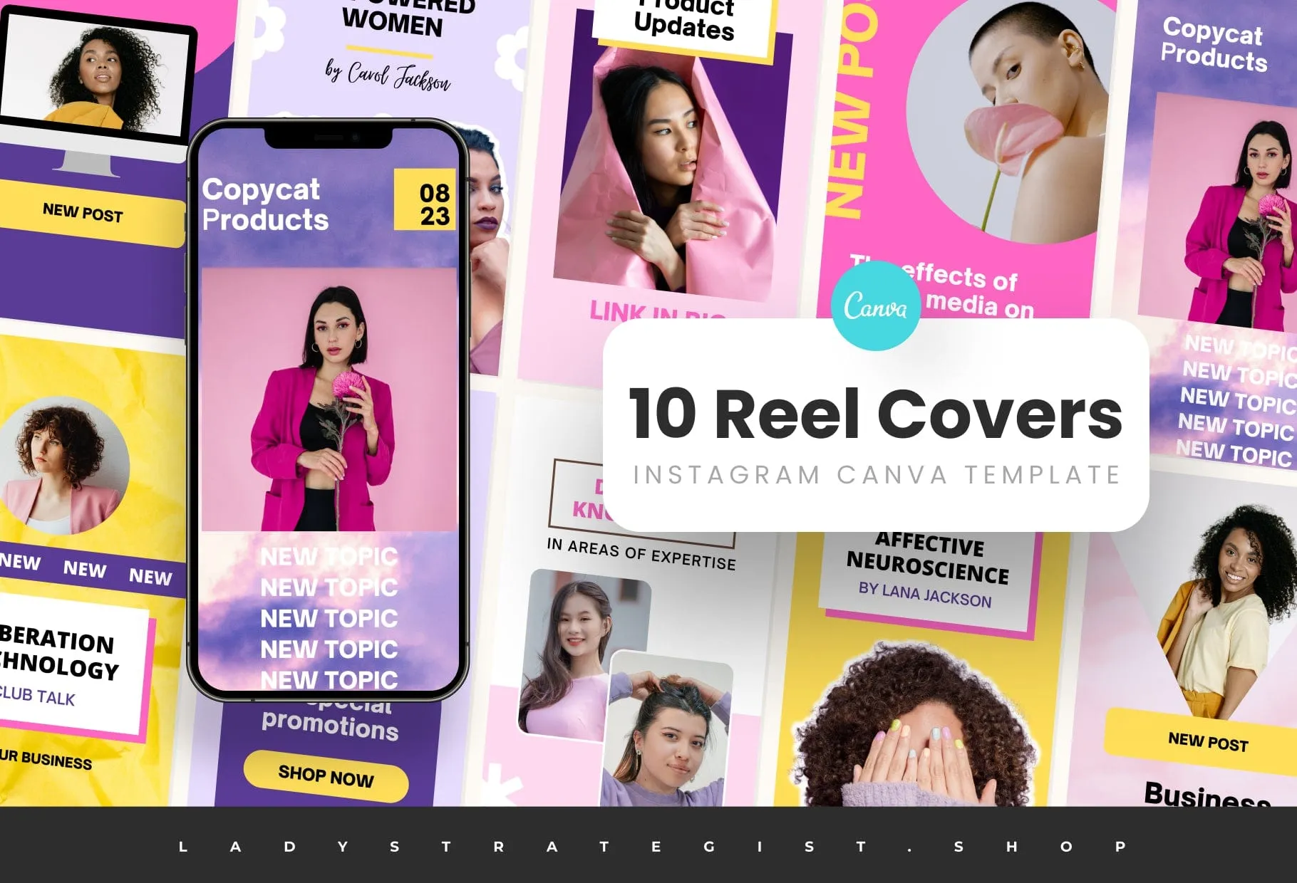 10 Joy Instagram Reel Covers Canva Templates