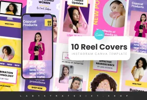 10 Joy Instagram Reel Covers Canva Templates