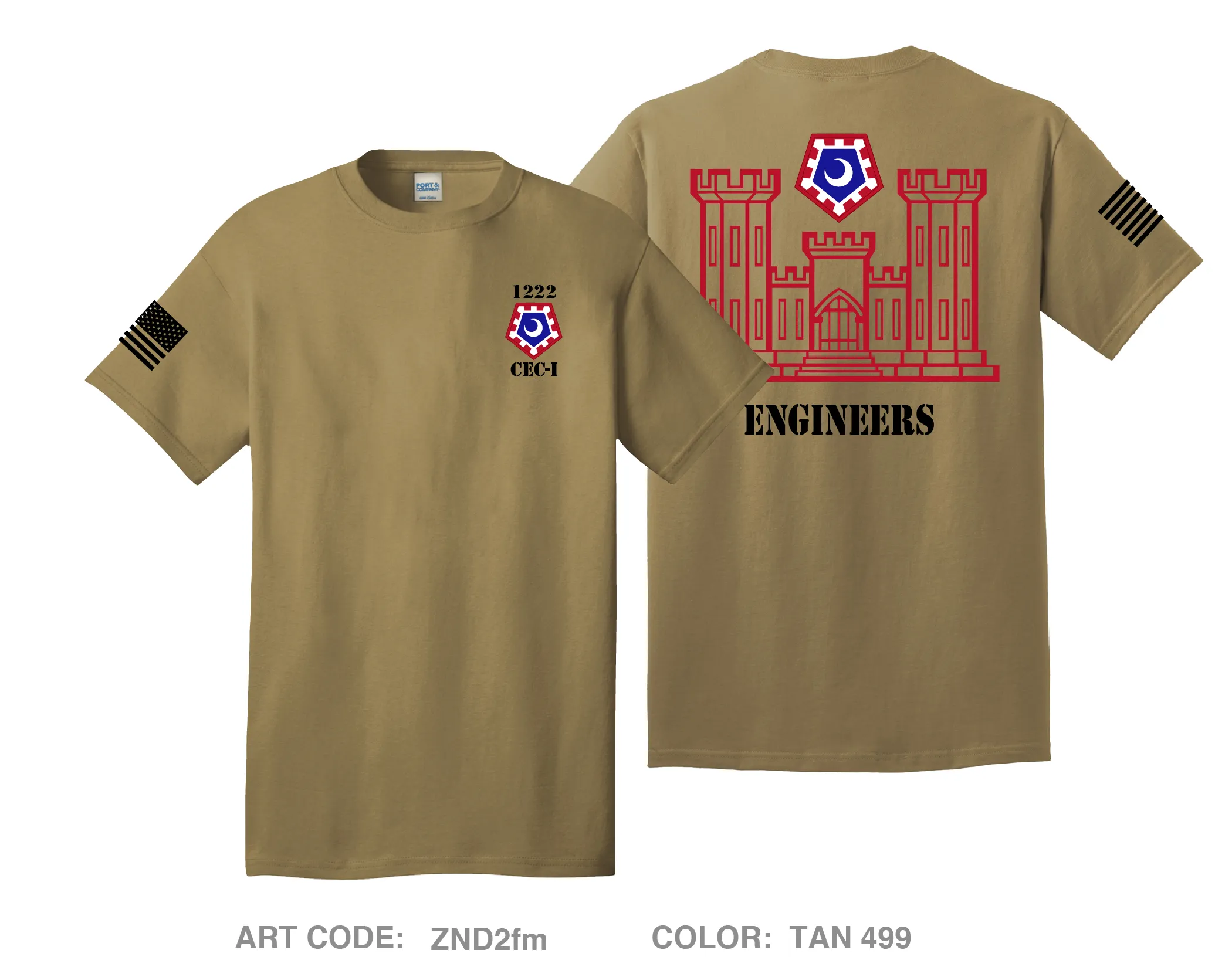 1222 Combat Engineer Company- Infantry Comfort Unisex Cotton SS Tee - ZND2fm