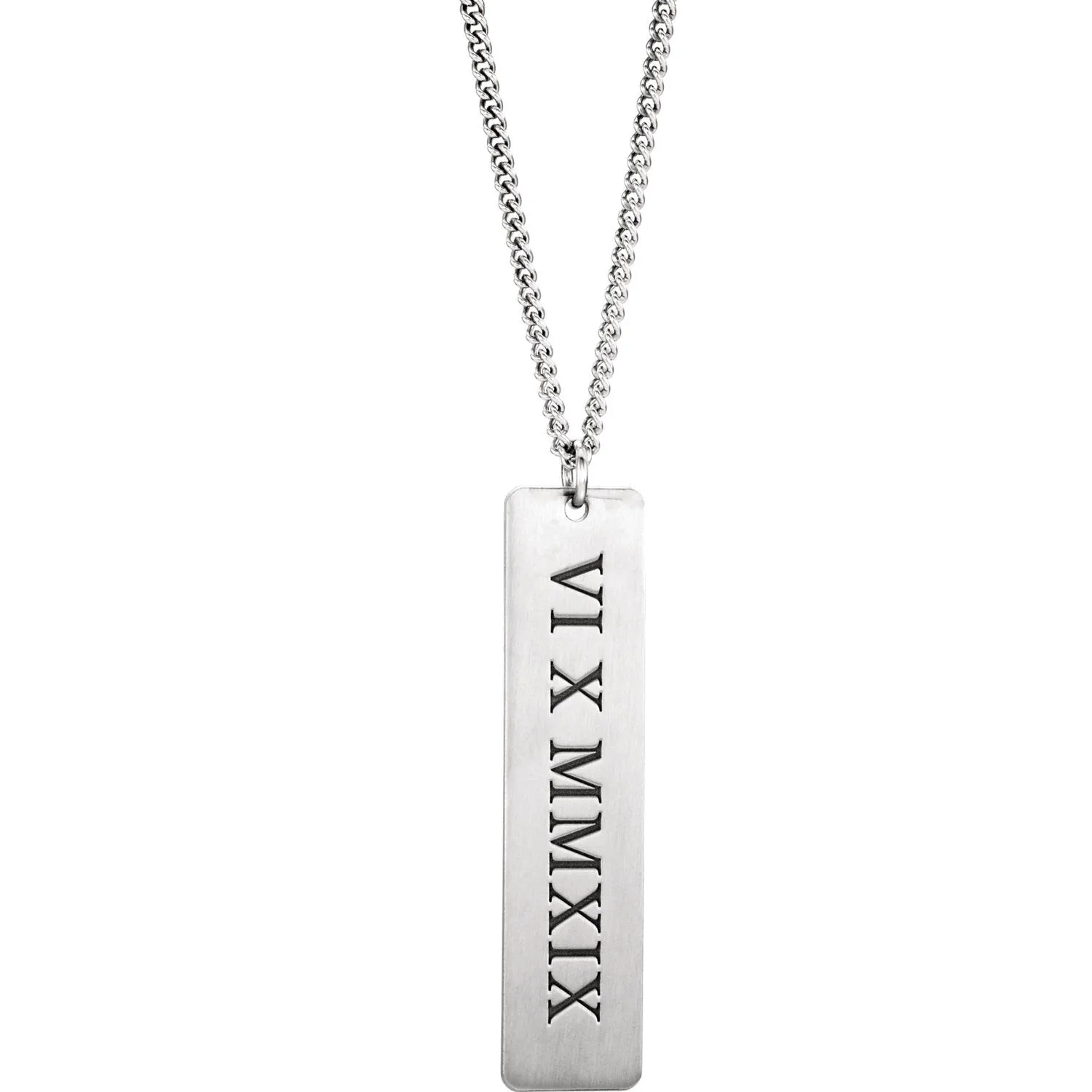 14K Rose Gold-Plated Roman Date Necklace