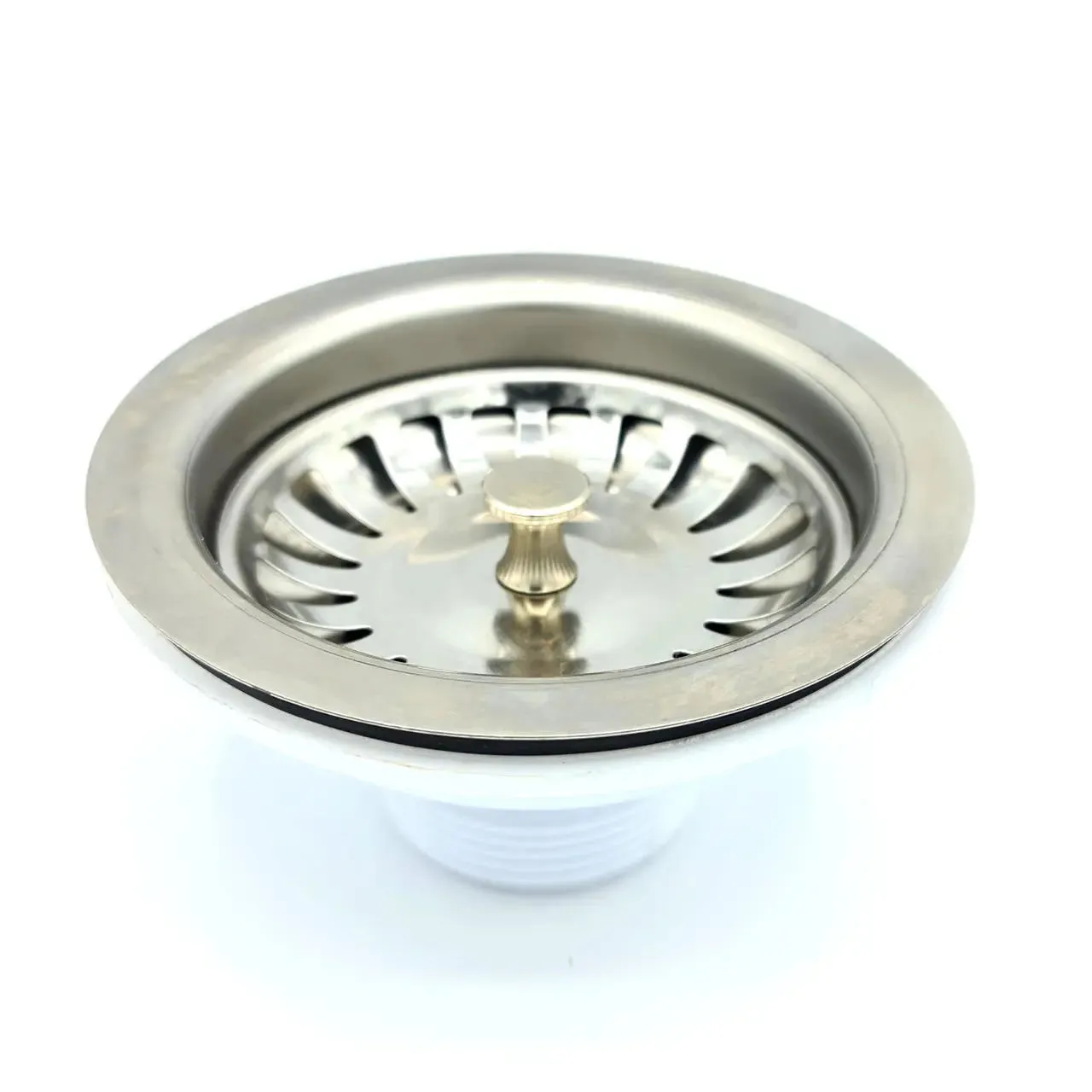 90mm Universal Kitchen Sink Waste With Stainless Steel Strainer Basket