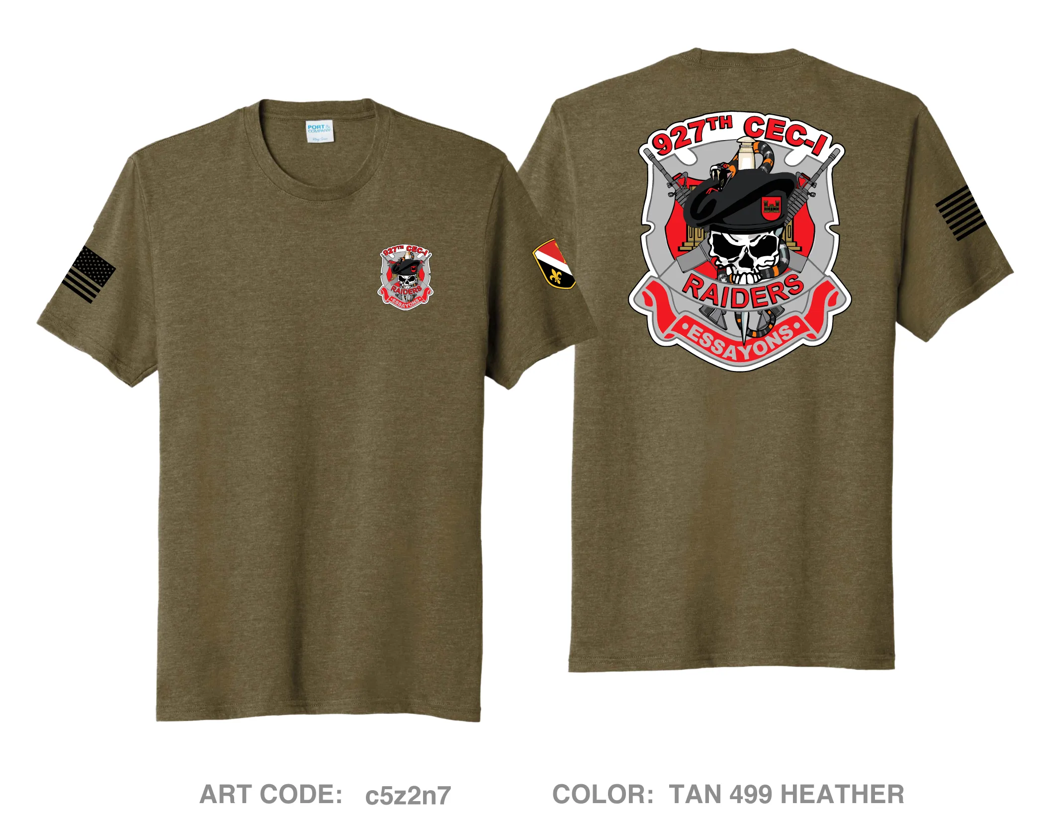 927th CEC-I Comfort Unisex Triblend SS Tee - c5z2n7