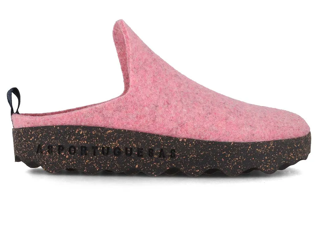 ASPORTUGUESAS Women Felt Clogs 'Come', pink
