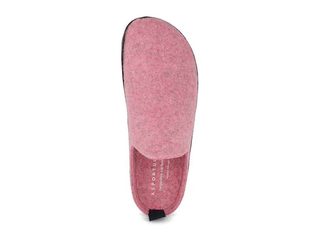 ASPORTUGUESAS Women Felt Clogs 'Come', pink