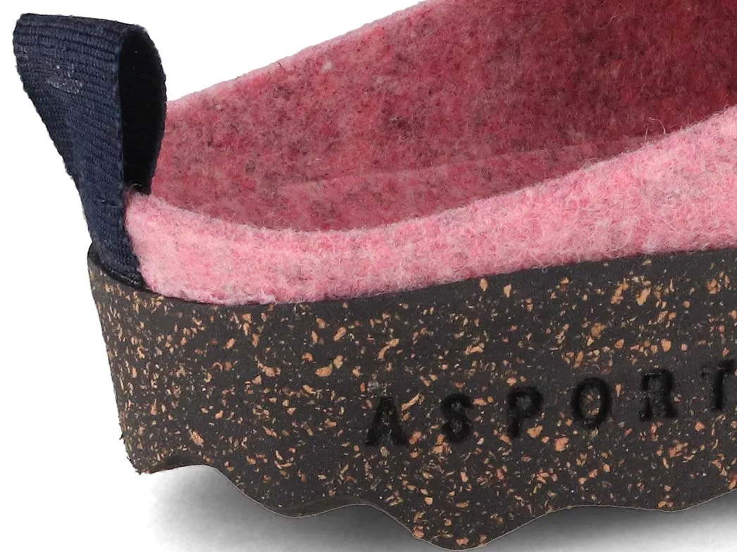 ASPORTUGUESAS Women Felt Clogs 'Come', pink