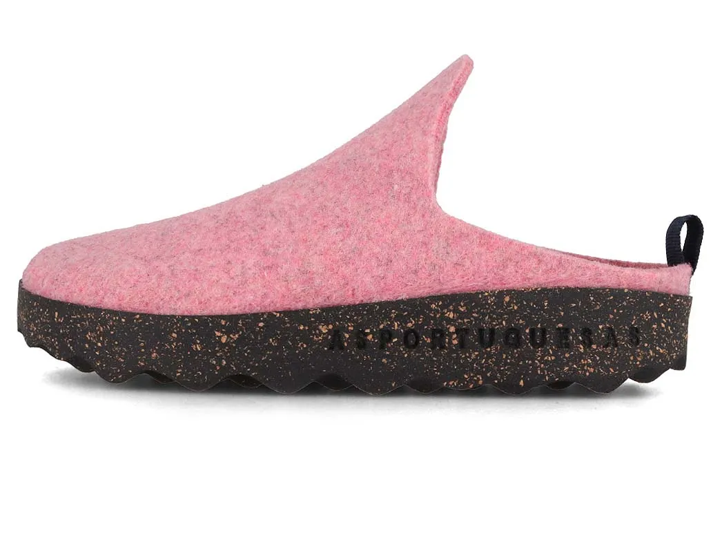 ASPORTUGUESAS Women Felt Clogs 'Come', pink