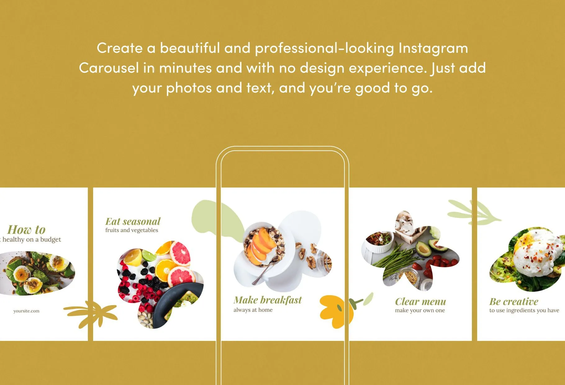 Avery Food and Nutrition 6-Page Carousel Canva Template