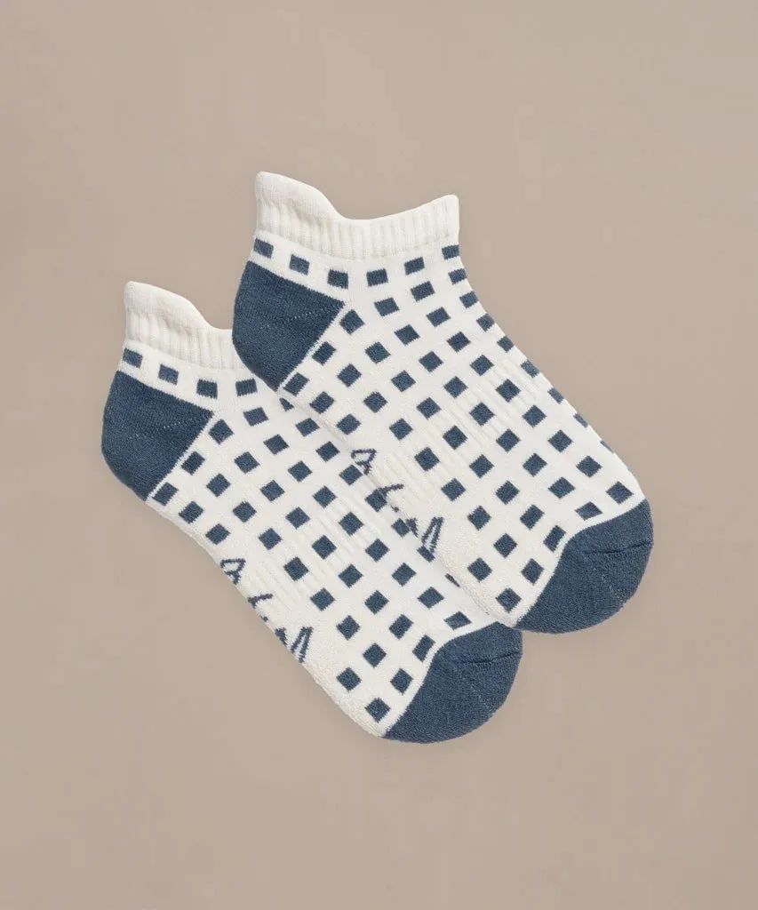 Bamboo Trainer Socks in Blue/Crema by BAM - 4 Pack