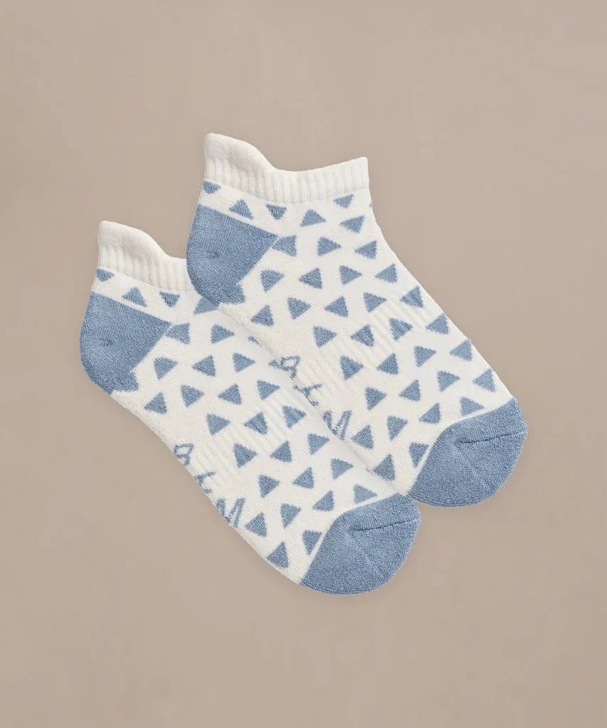 Bamboo Trainer Socks in Blue/Crema by BAM - 4 Pack