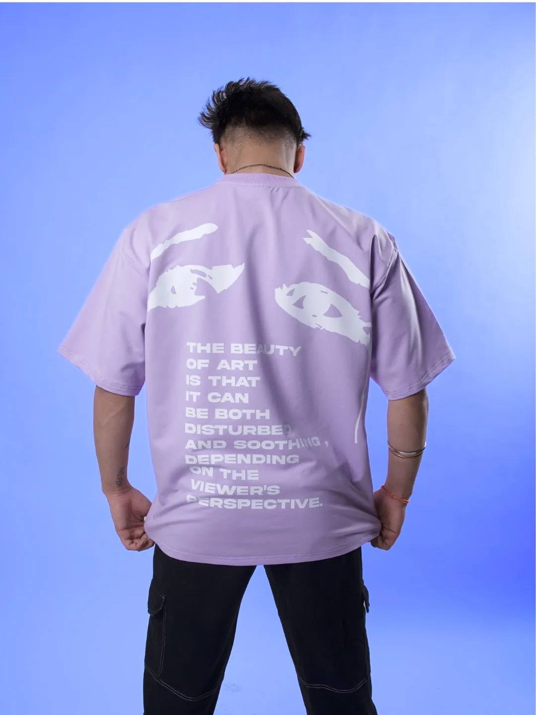BEAUTY OF ART OVER-SIZED T-SHIRT (LILAC)