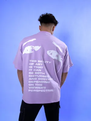 BEAUTY OF ART OVER-SIZED T-SHIRT (LILAC)