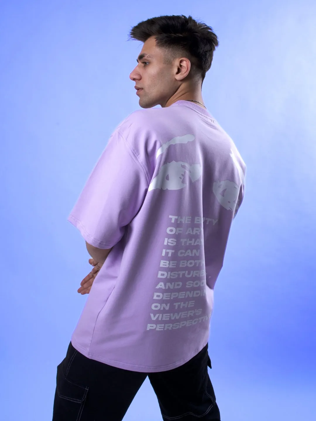 BEAUTY OF ART OVER-SIZED T-SHIRT (LILAC)