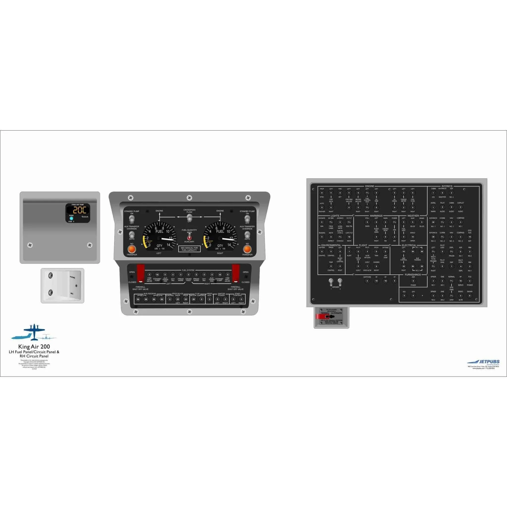 Beechcraft 18" x 36" Cockpit Posters