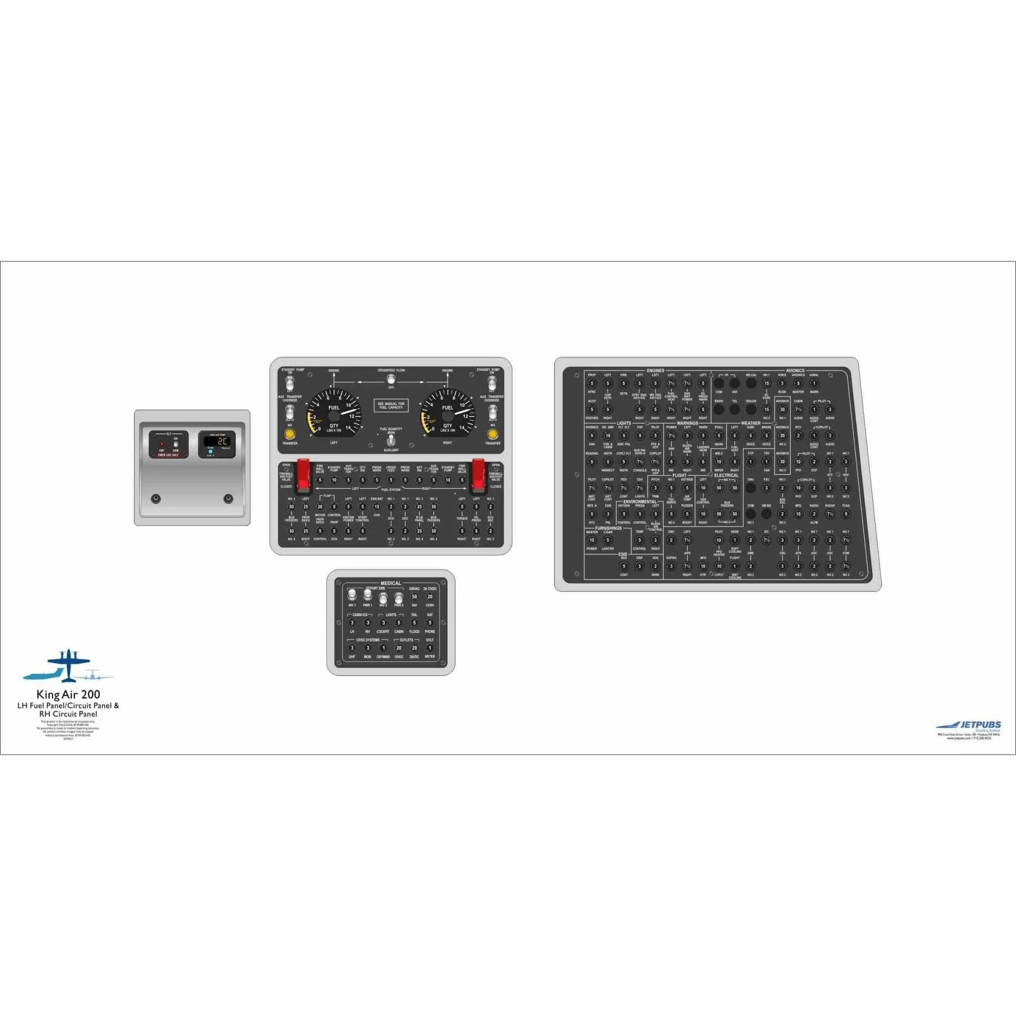 Beechcraft 18" x 36" Cockpit Posters