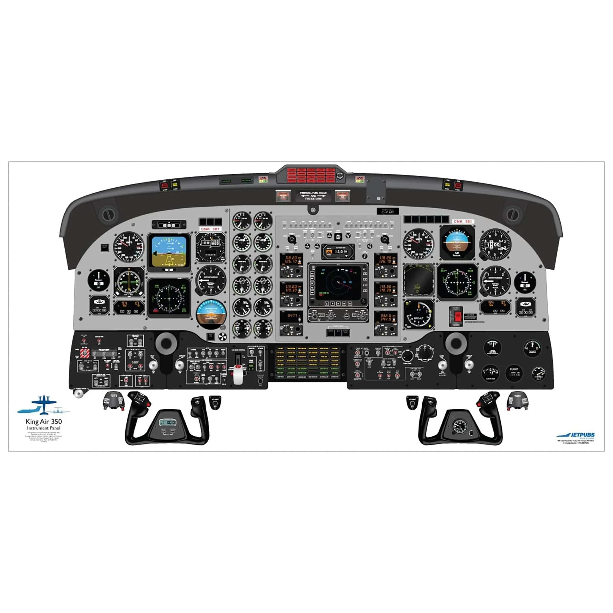 Beechcraft 18" x 36" Cockpit Posters