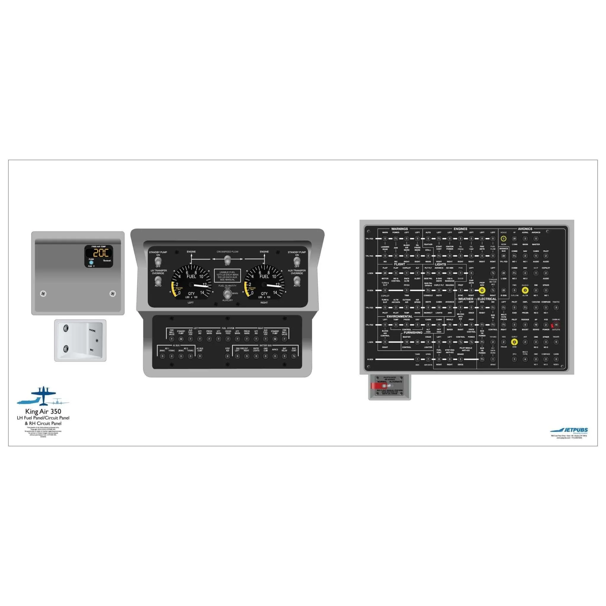 Beechcraft 18" x 36" Cockpit Posters