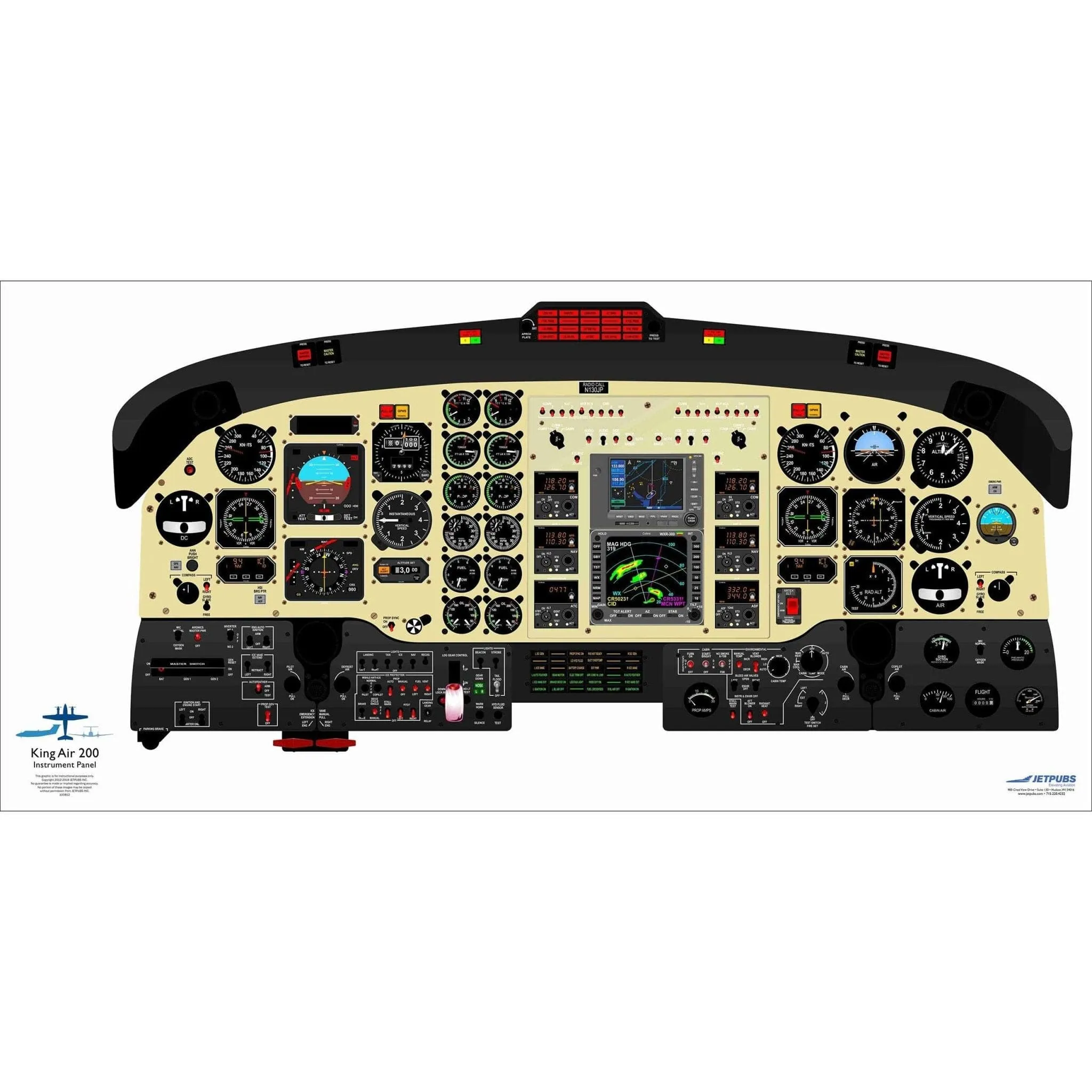 Beechcraft 18" x 36" Cockpit Posters