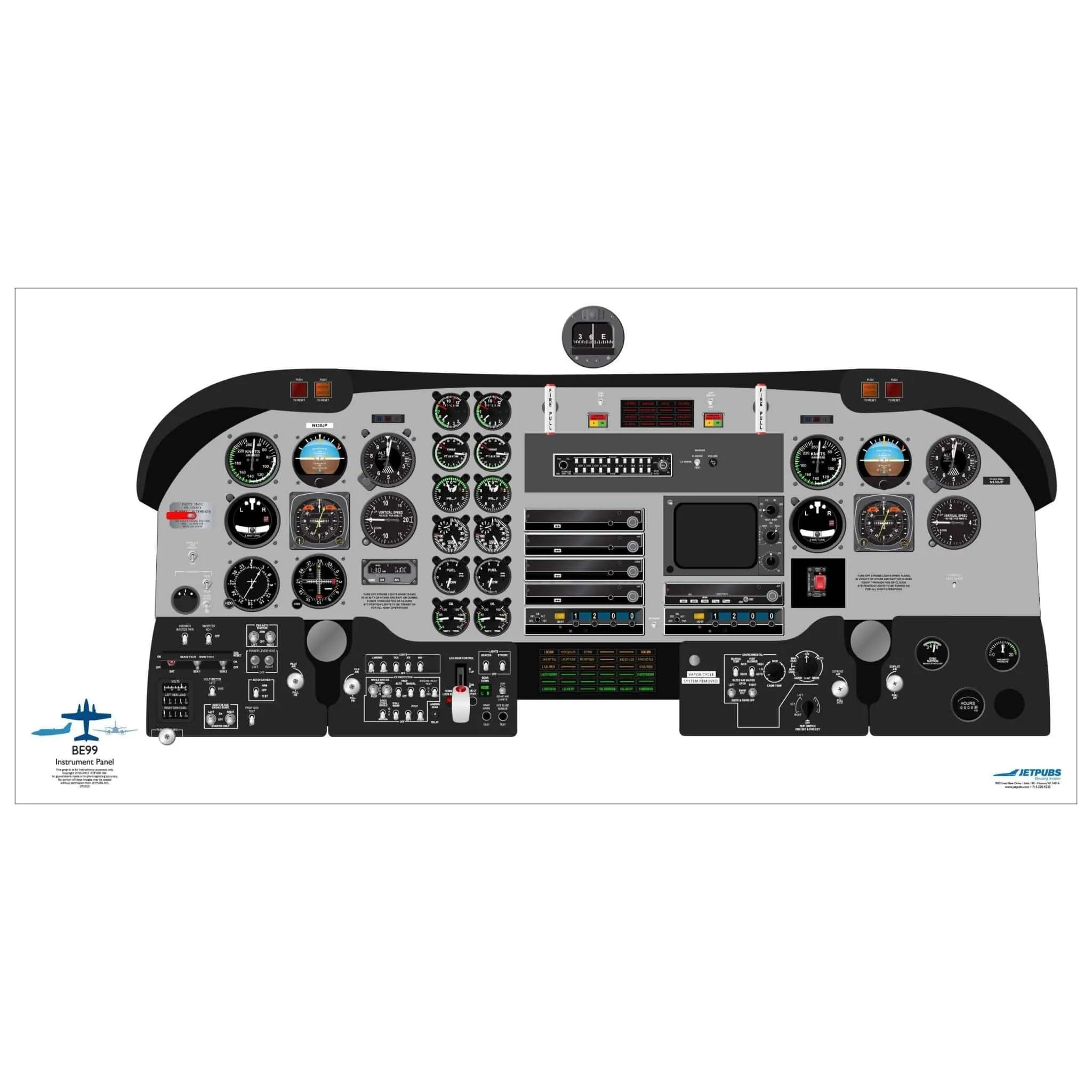 Beechcraft 18" x 36" Cockpit Posters