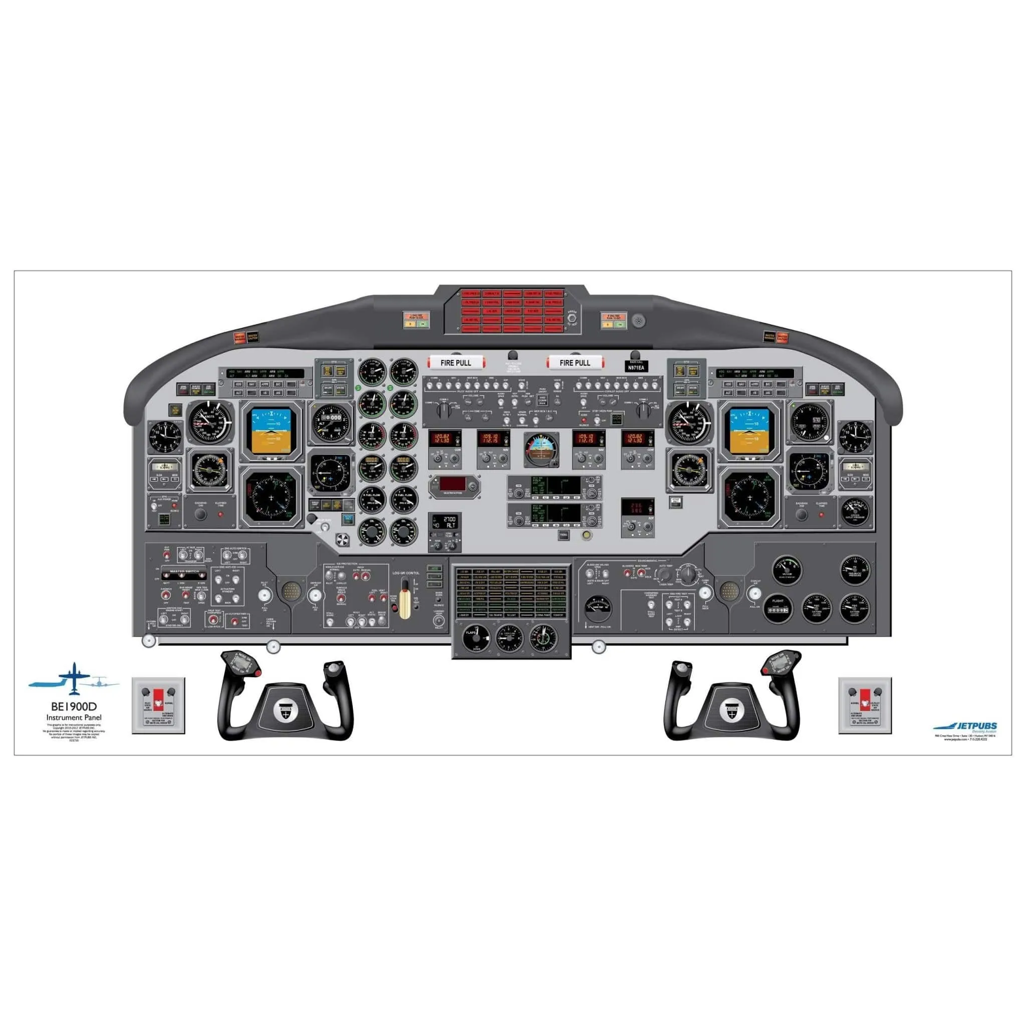 Beechcraft 18" x 36" Cockpit Posters