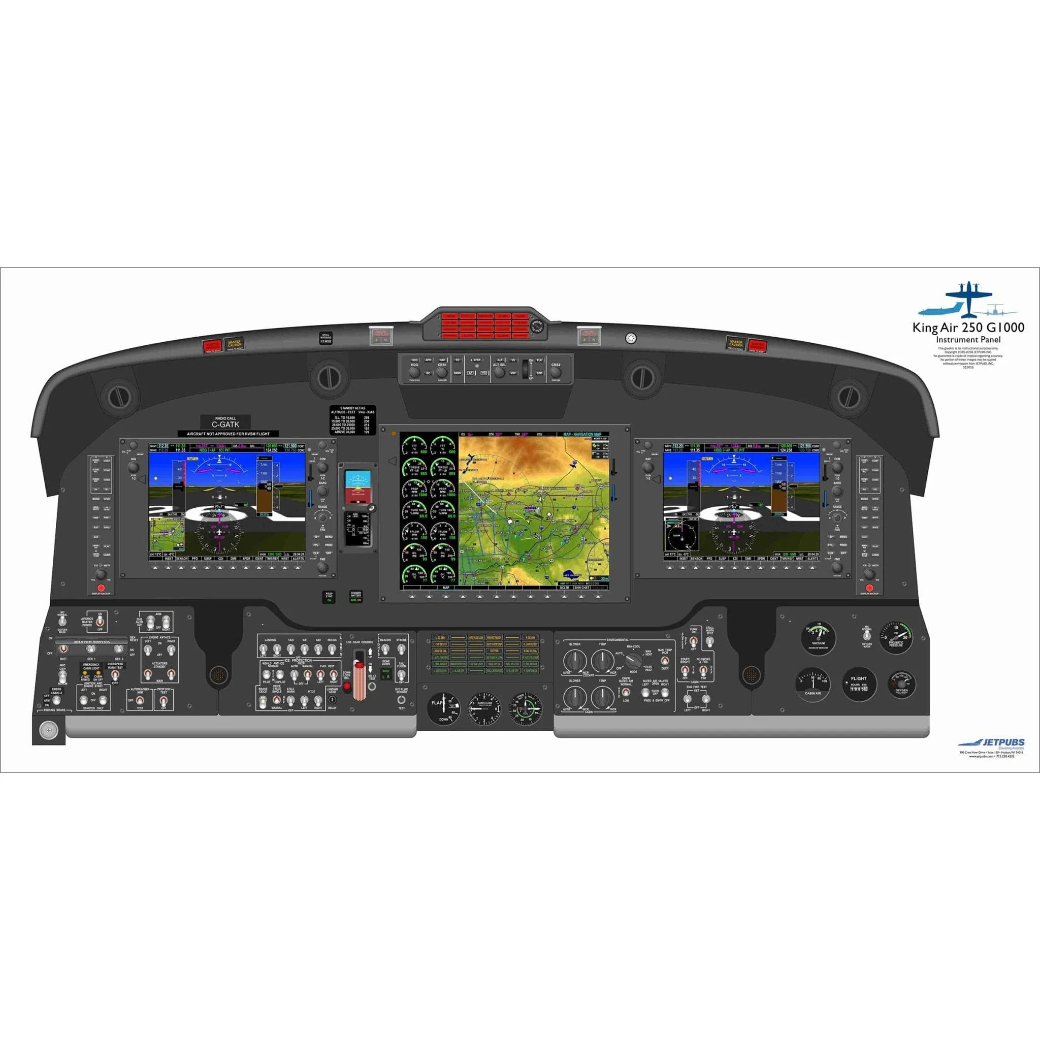 Beechcraft 18" x 36" Cockpit Posters