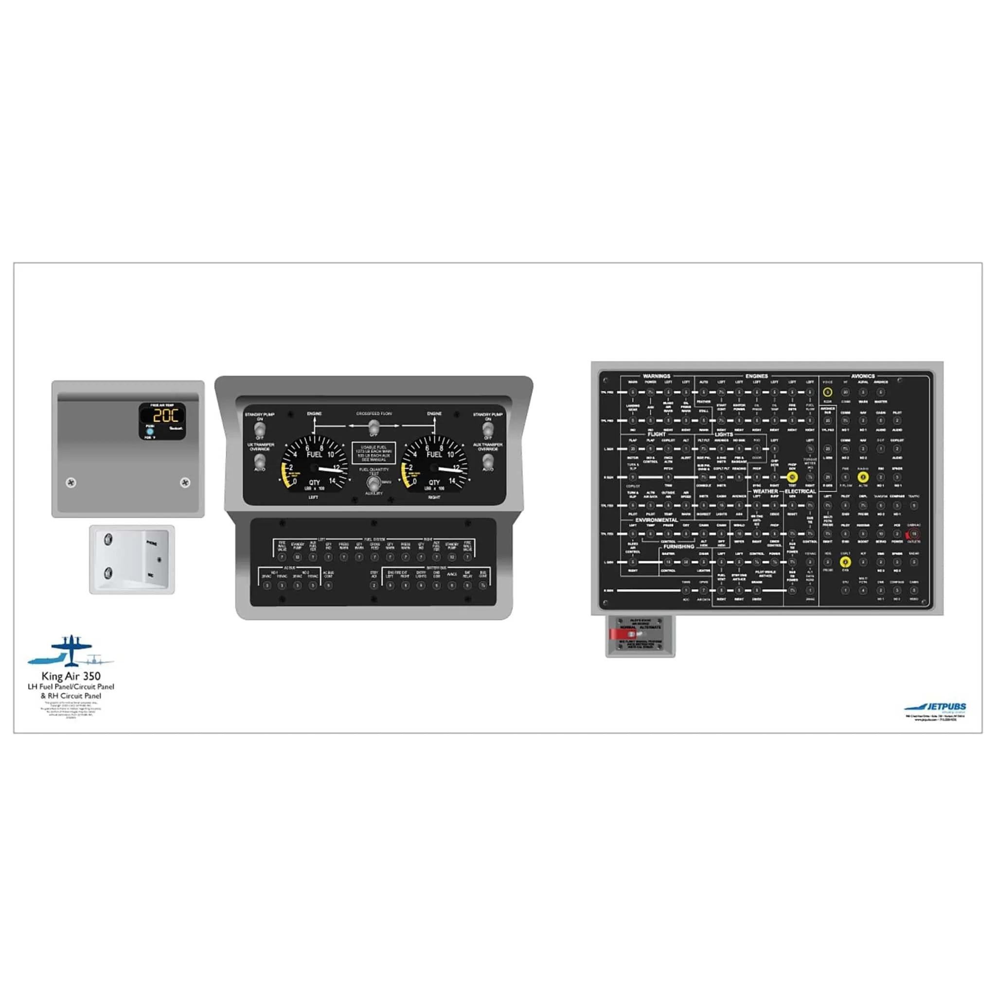 Beechcraft 18" x 36" Cockpit Posters