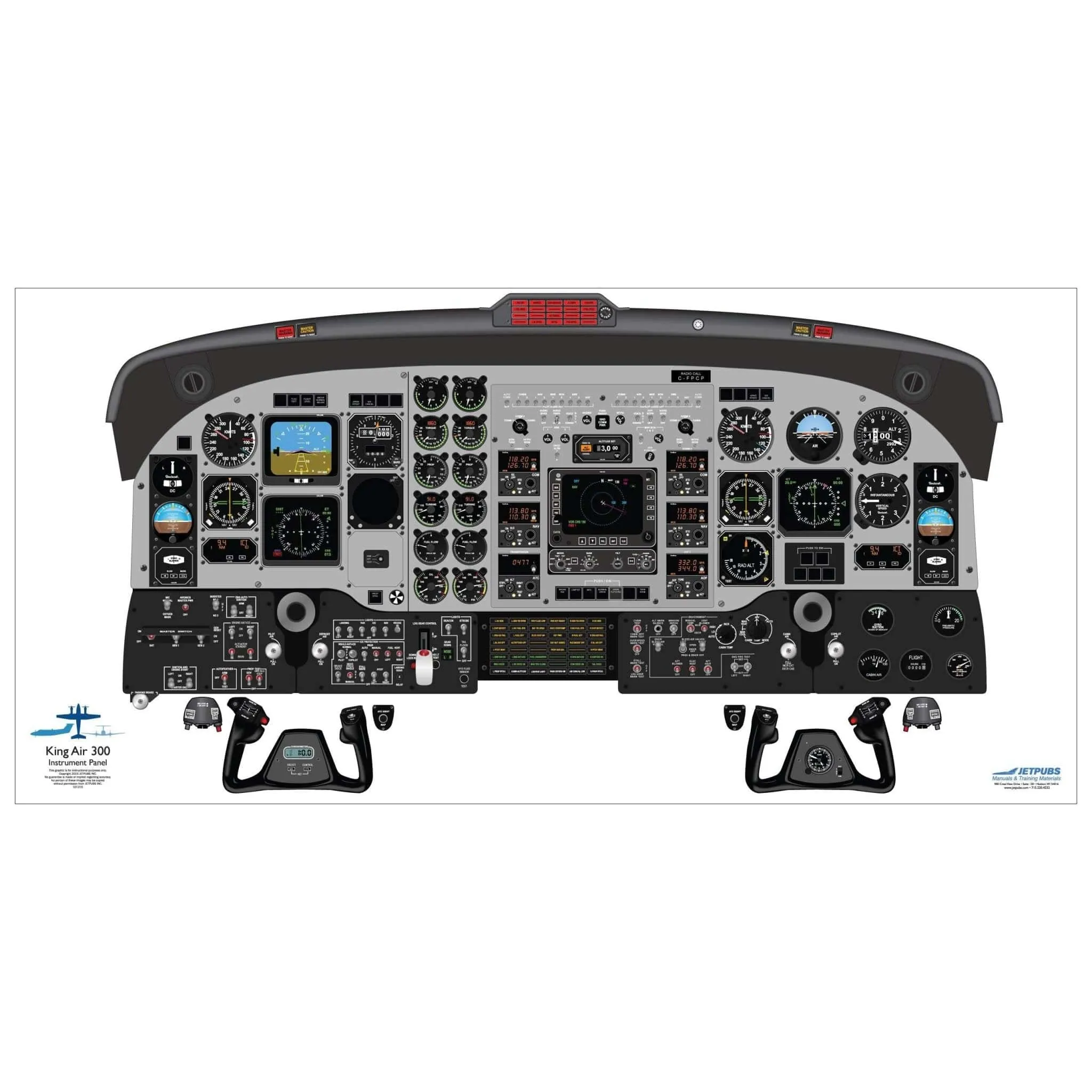 Beechcraft 18" x 36" Cockpit Posters