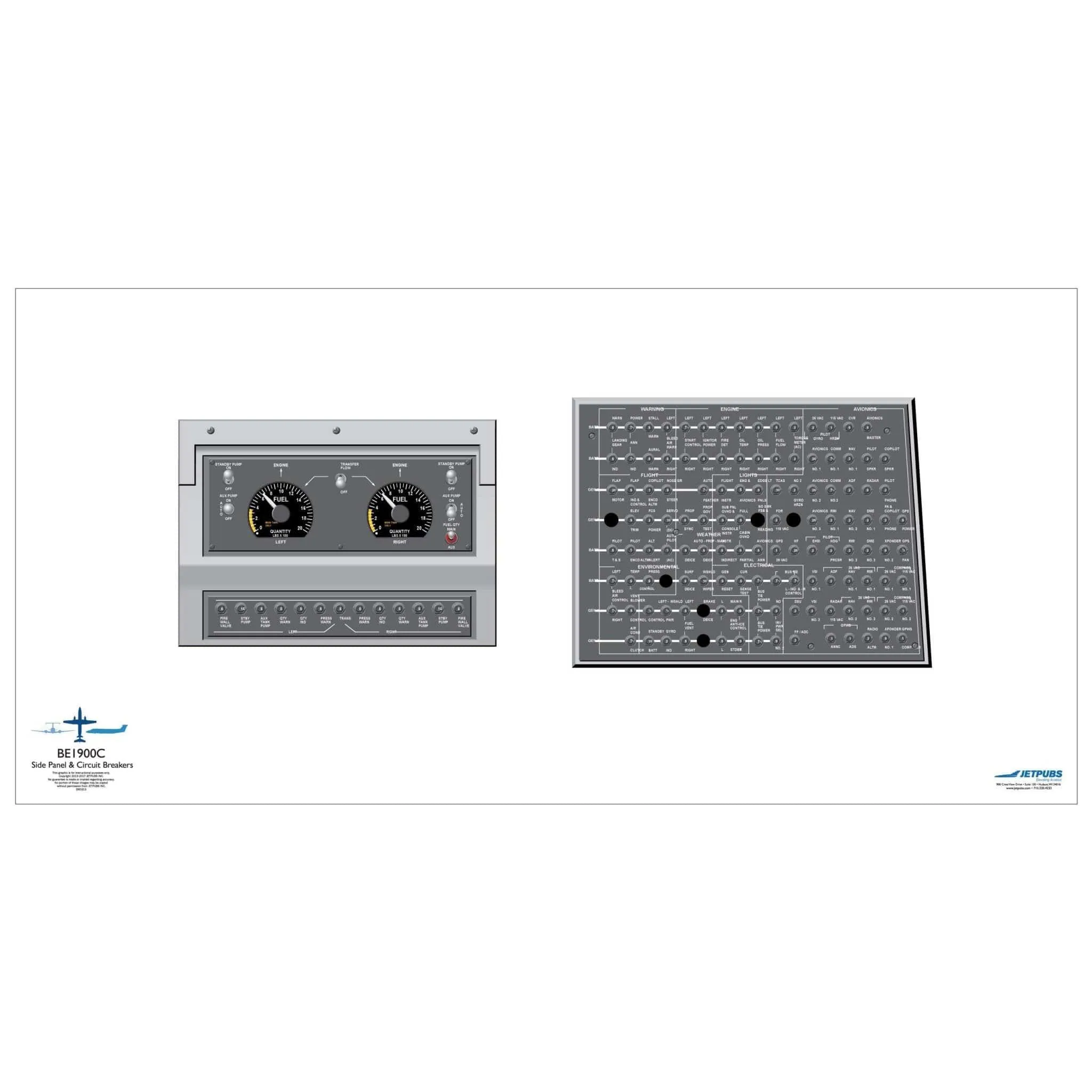 Beechcraft 18" x 36" Cockpit Posters