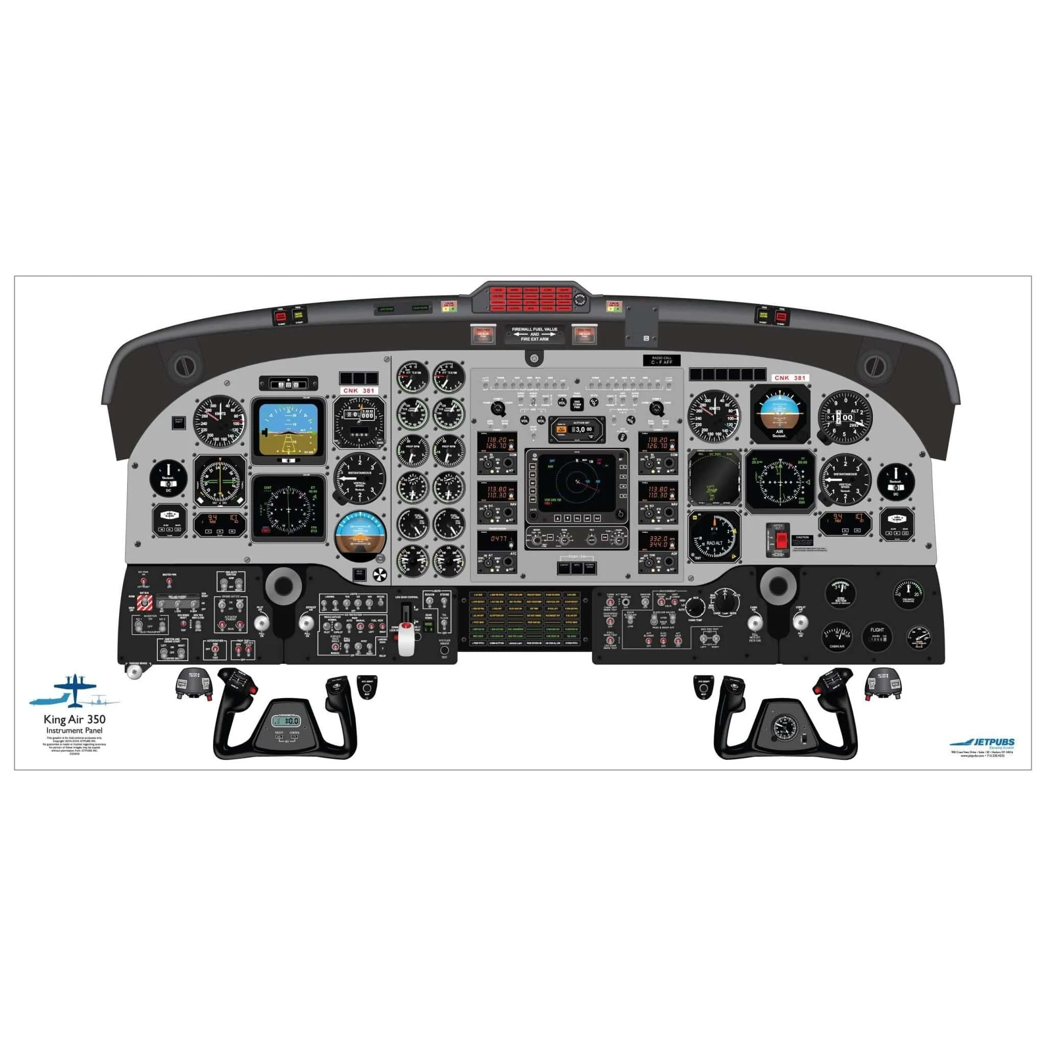 Beechcraft 18" x 36" Cockpit Posters