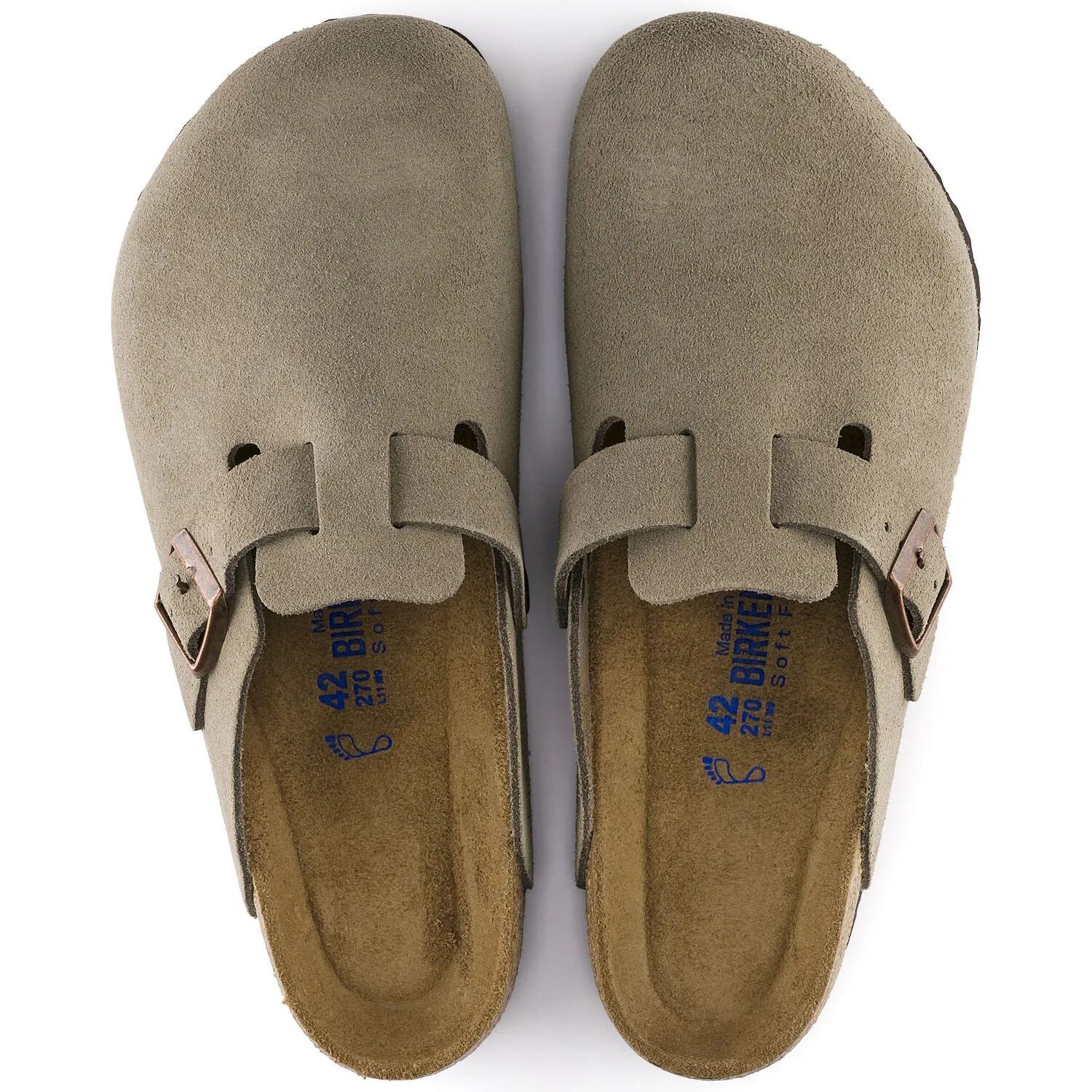 BIRKENSTOCK BOSTON TAUPE SUEDE LEATHER