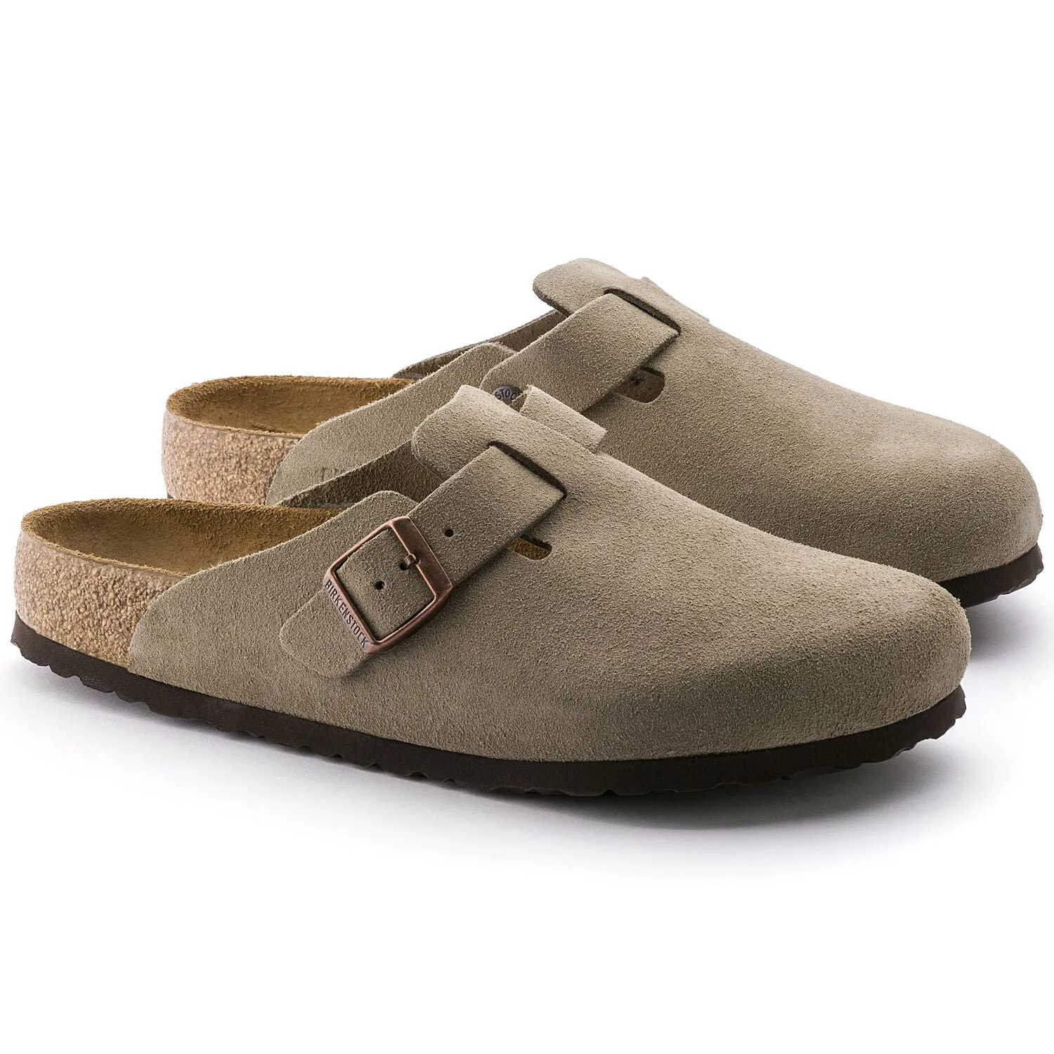 BIRKENSTOCK BOSTON TAUPE SUEDE LEATHER