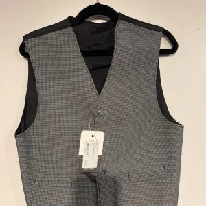 Black Houndstooth Vest