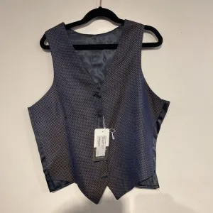 Blue and Gold Iridiscent Hounsdtooth Vest