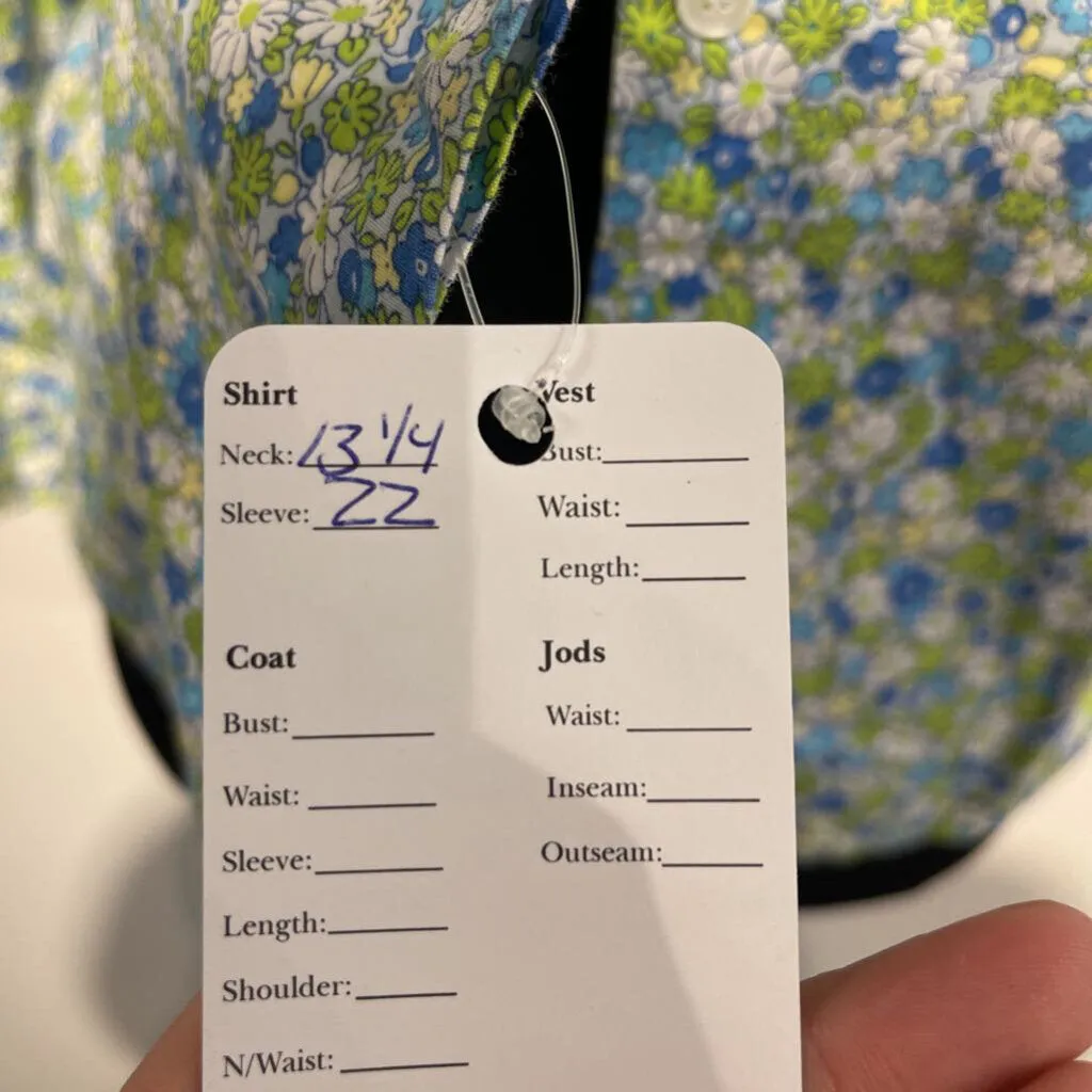 Blue and green flower shirt