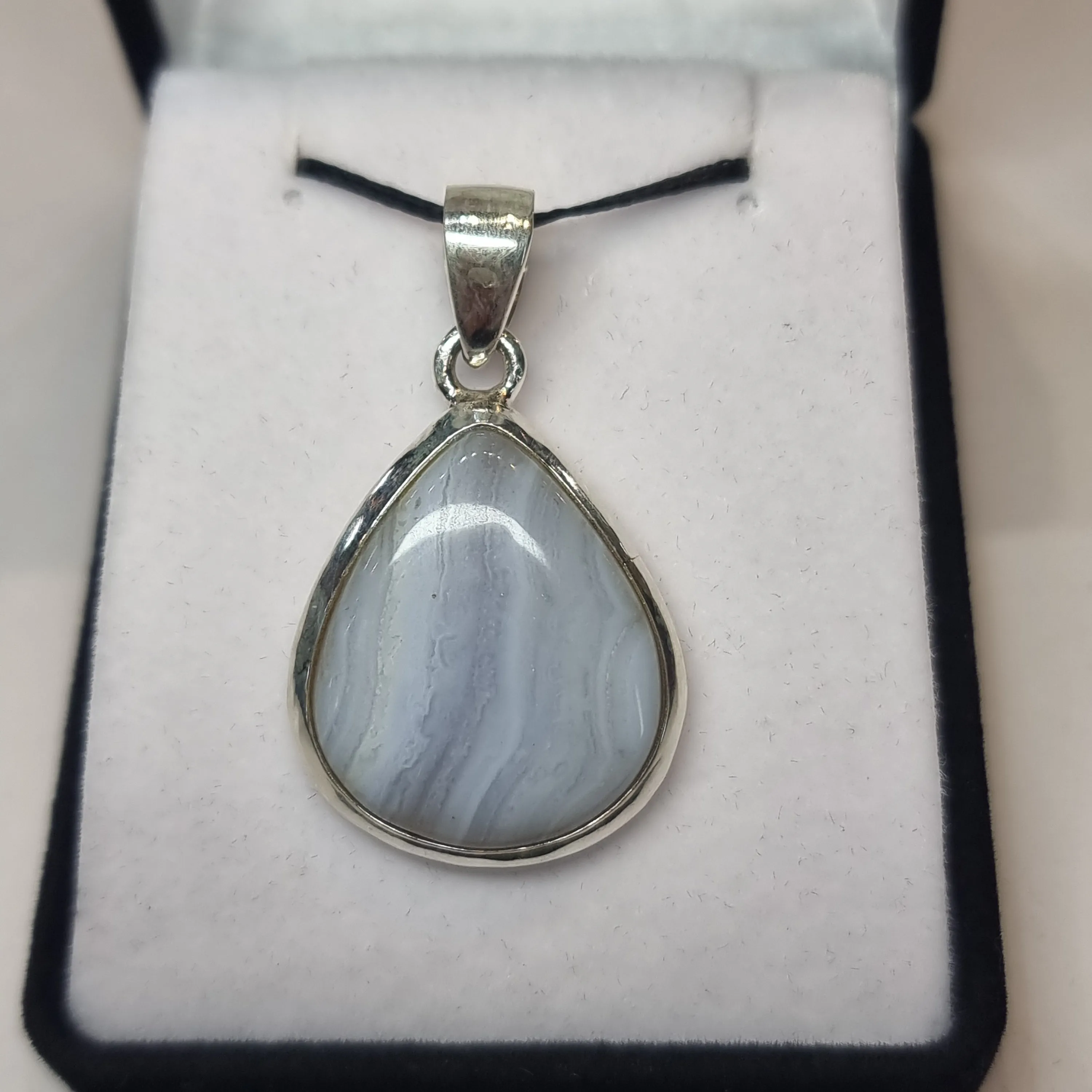 Blue lace agate pendant