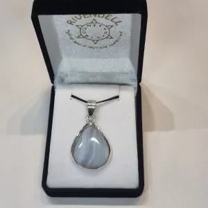 Blue lace agate pendant