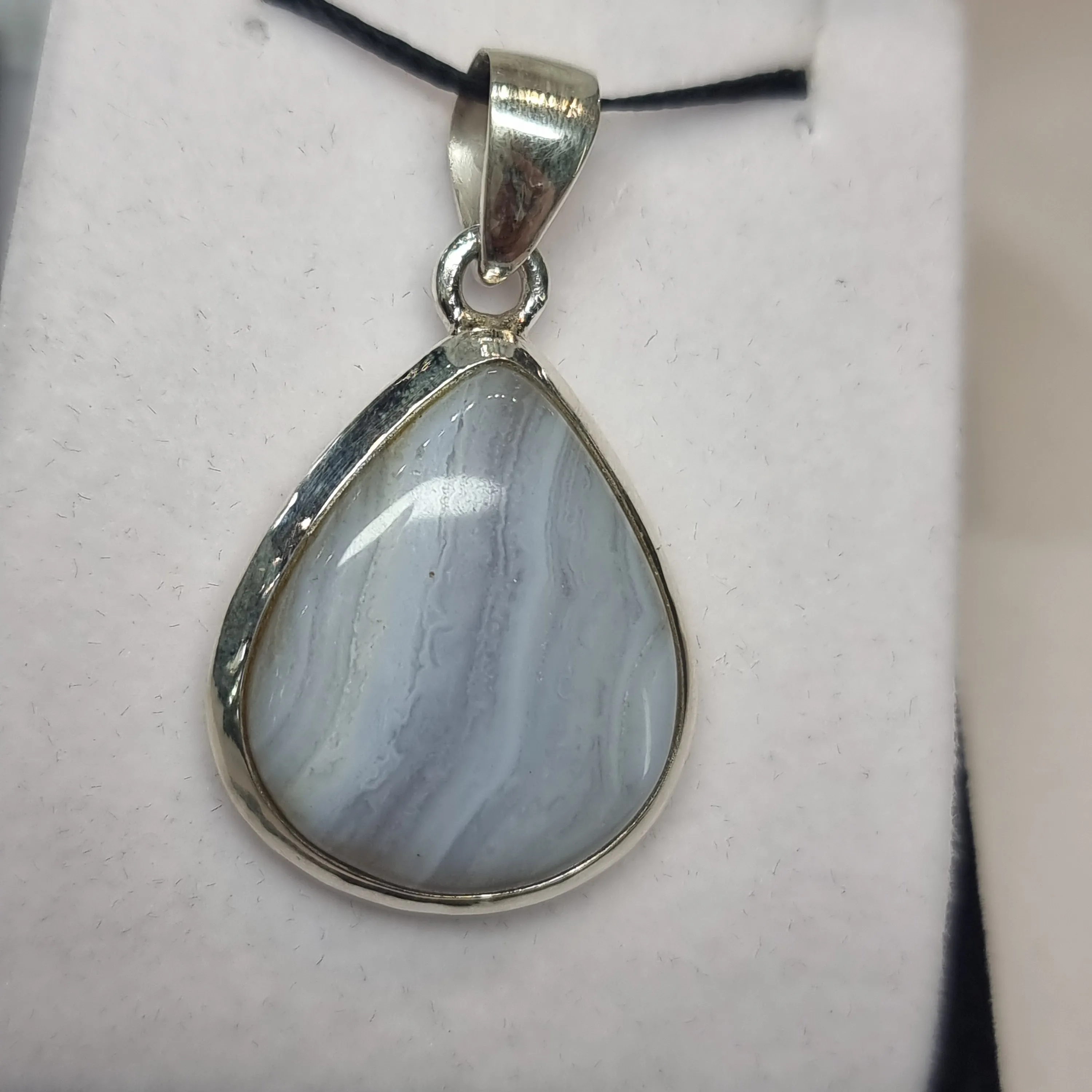 Blue lace agate pendant