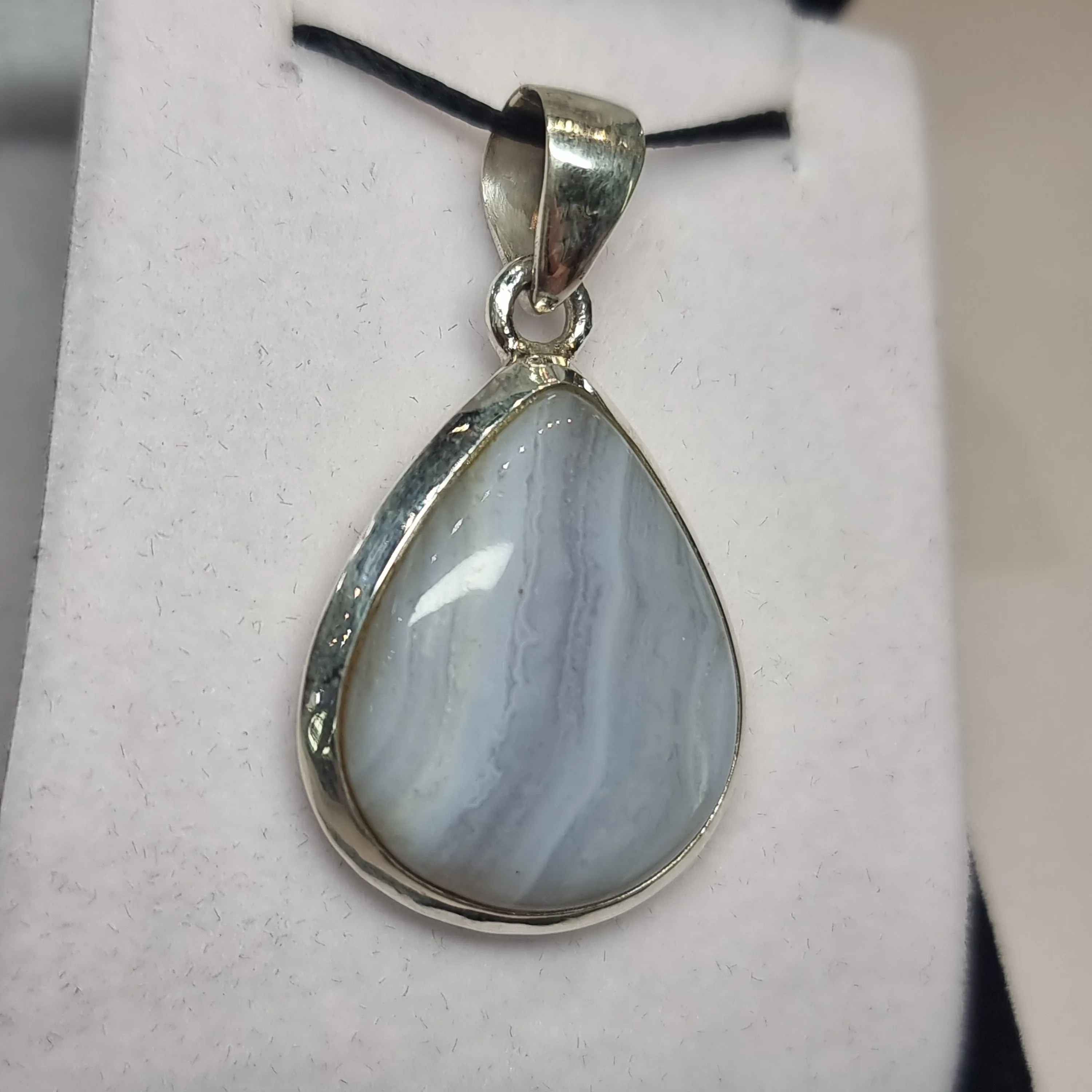 Blue lace agate pendant