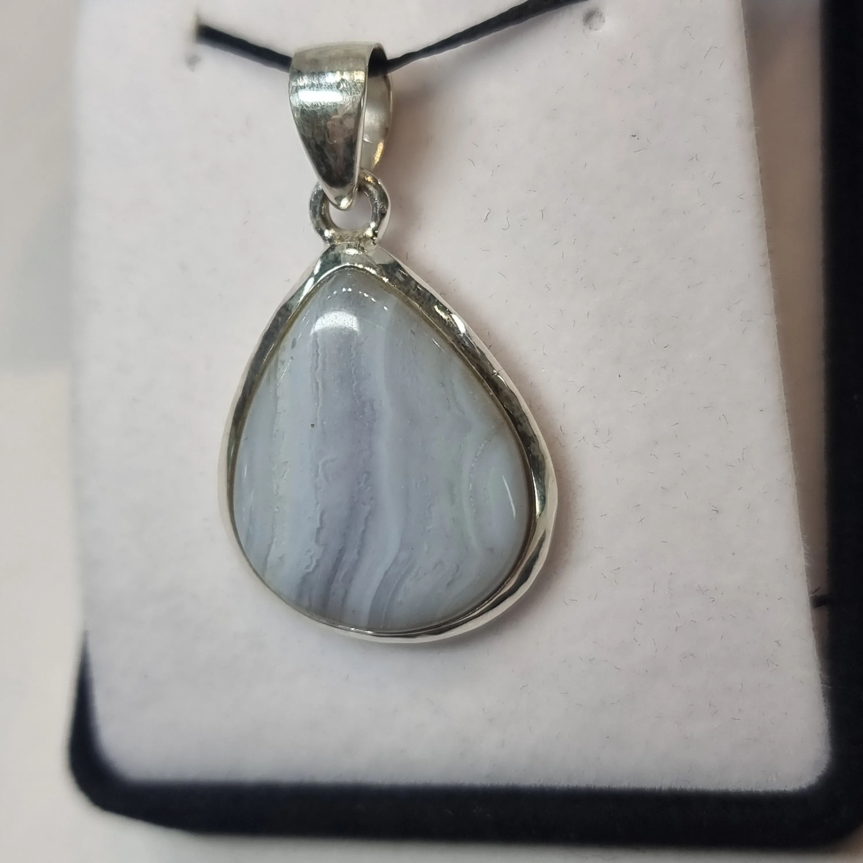 Blue lace agate pendant