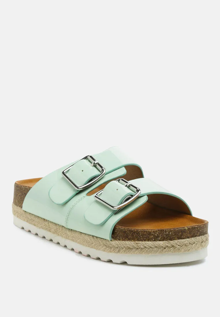 buckled espadrille detail slip-on