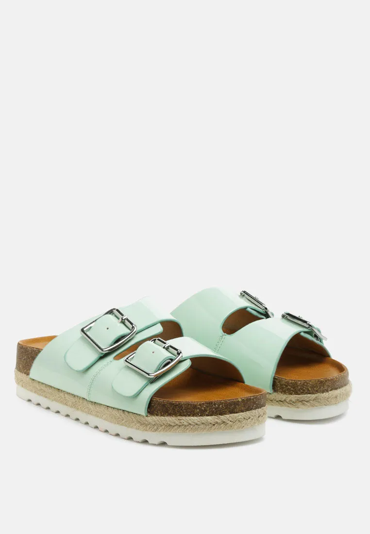 buckled espadrille detail slip-on