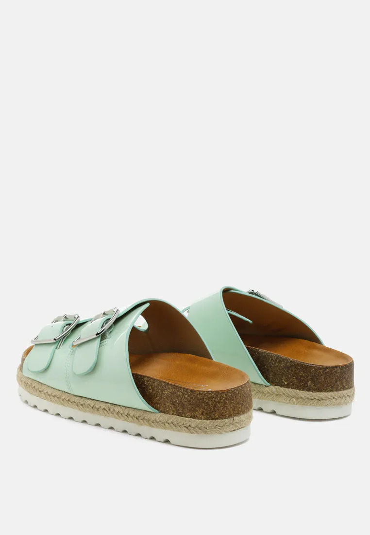buckled espadrille detail slip-on