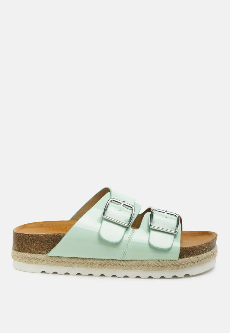 buckled espadrille detail slip-on