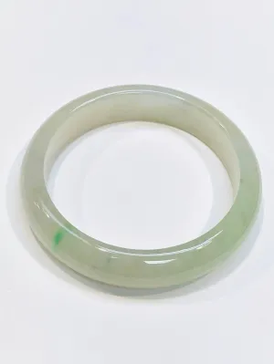 Burmese Icy Green Jadeite Comfort Fit Bangle