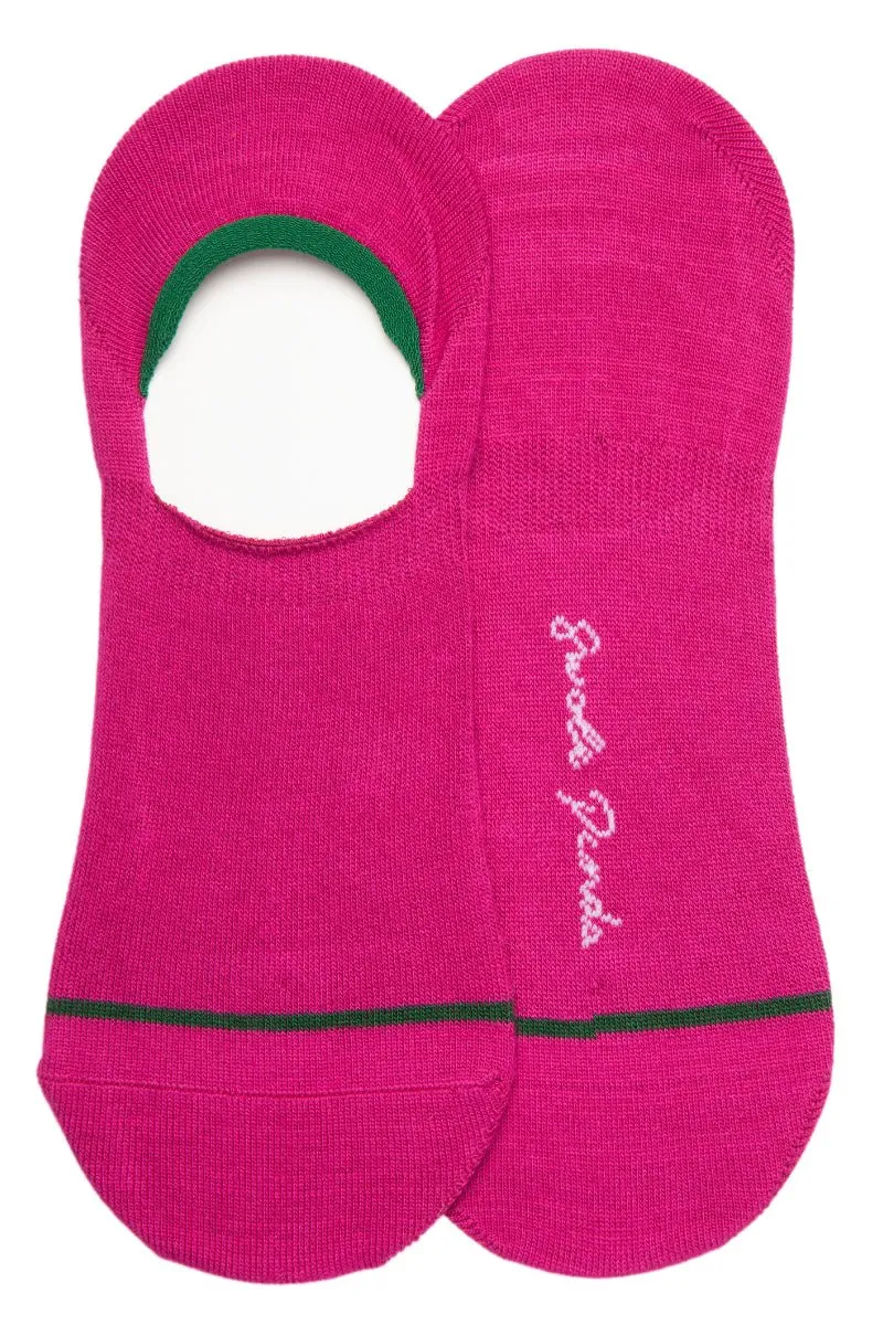 Cerise "No-Show" Bamboo Socks