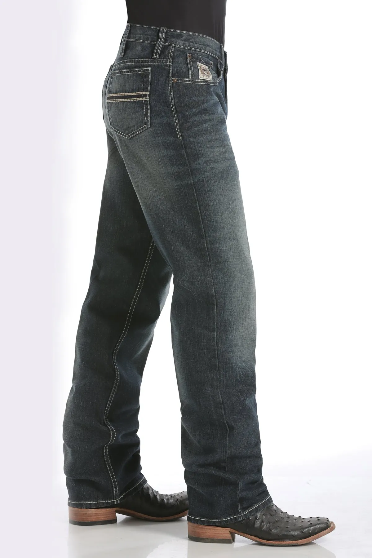 CINCH Men's Relaxed Fit White Label Jeans - Dark Stonewash