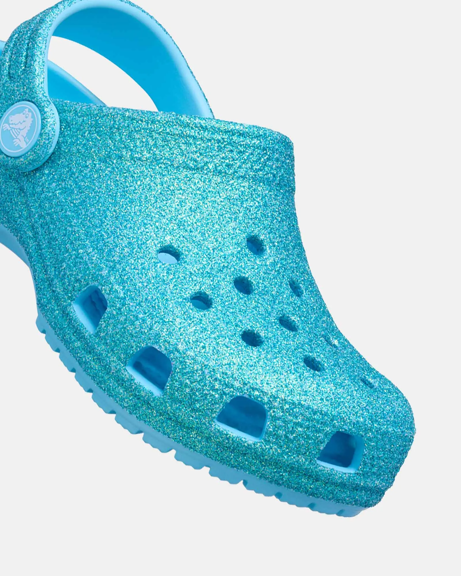 Classic Irid Glitter Clog Yth Tinted Glass