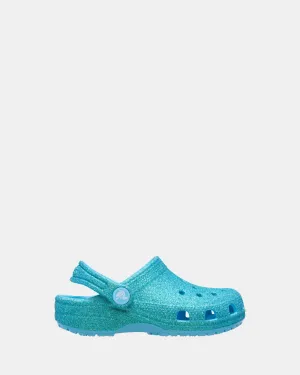 Classic Irid Glitter Clog Yth Tinted Glass