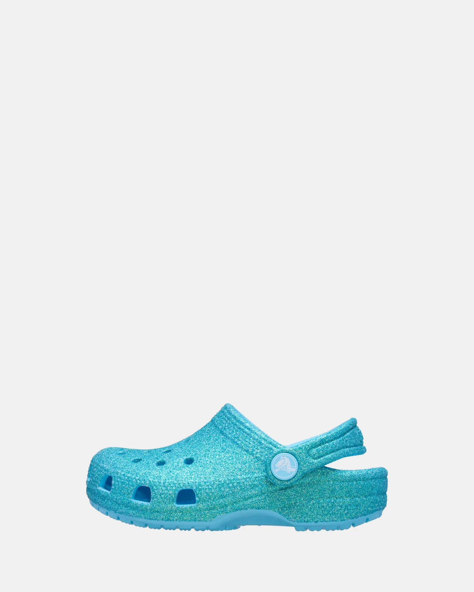 Classic Irid Glitter Clog Yth Tinted Glass