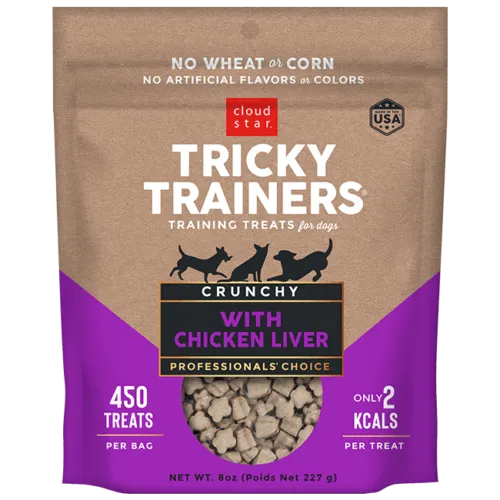 Cloud Star Tricky Trainers Chicken Liver Flavor Crunchy Dog Treats
