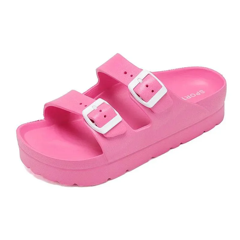 Comwarm Fashion Women's Clogs Sandals Platform Flip-flops Female Outdoor Thick Sole Beach Sandals with Arch Support Home Sandals